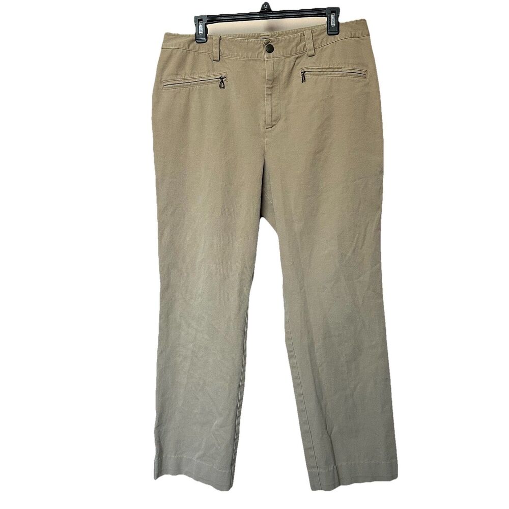 Lauren Ralph Lauren Pants Women's 12 Tan Straight Leg Equestrian Neutral Preppy